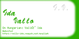 ida vallo business card